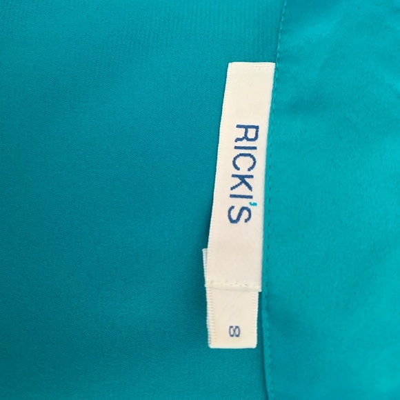 Silk teal blouse - Picture 2 of 4